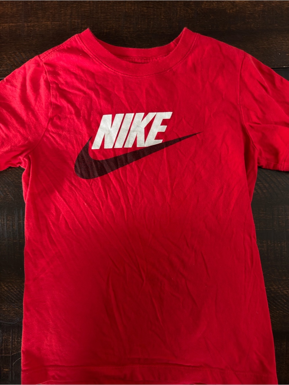 Nike Red Tee with White Logo